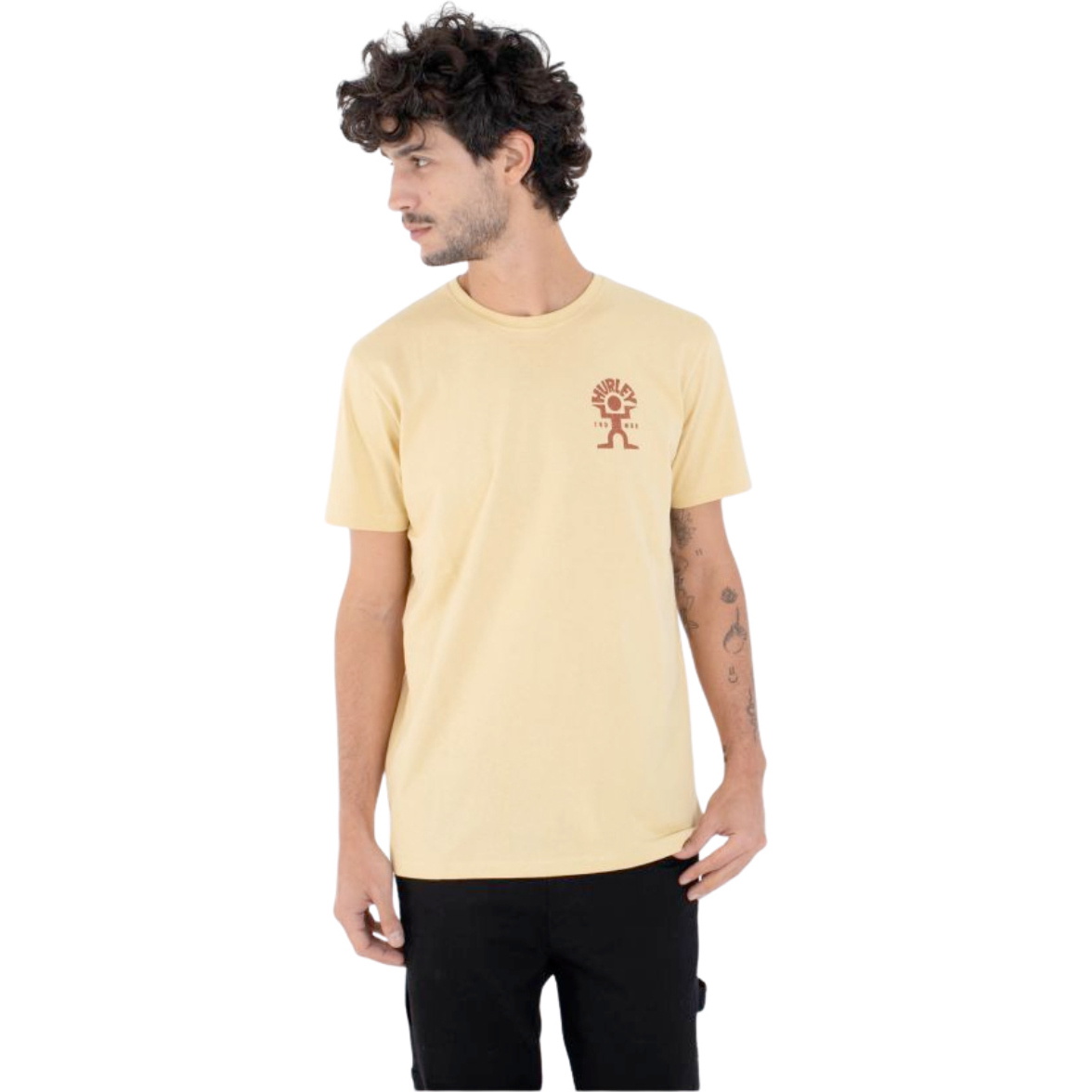 2026 Hurley Mens Dancer Tee MSTEU990003 - Yellow